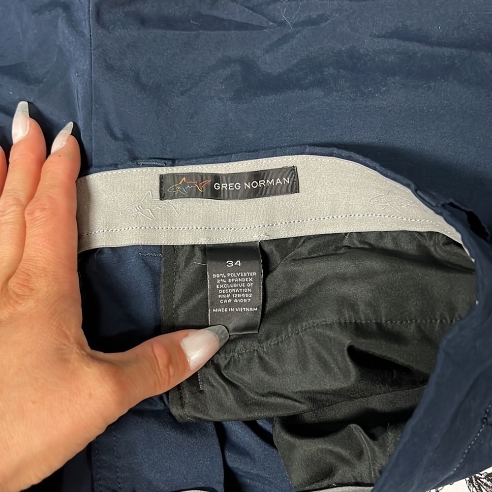 Greg Norman golf shorts | navy blue | size 34 - Picture 8 of 11